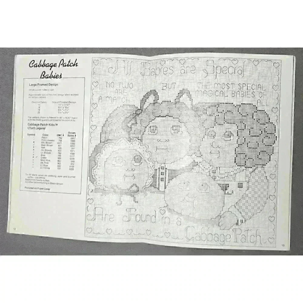 Cross Stitch Designs For Cabbage Patch Kids by Xavier Roberts Pattern Book #7677 - Picture 3 of 3